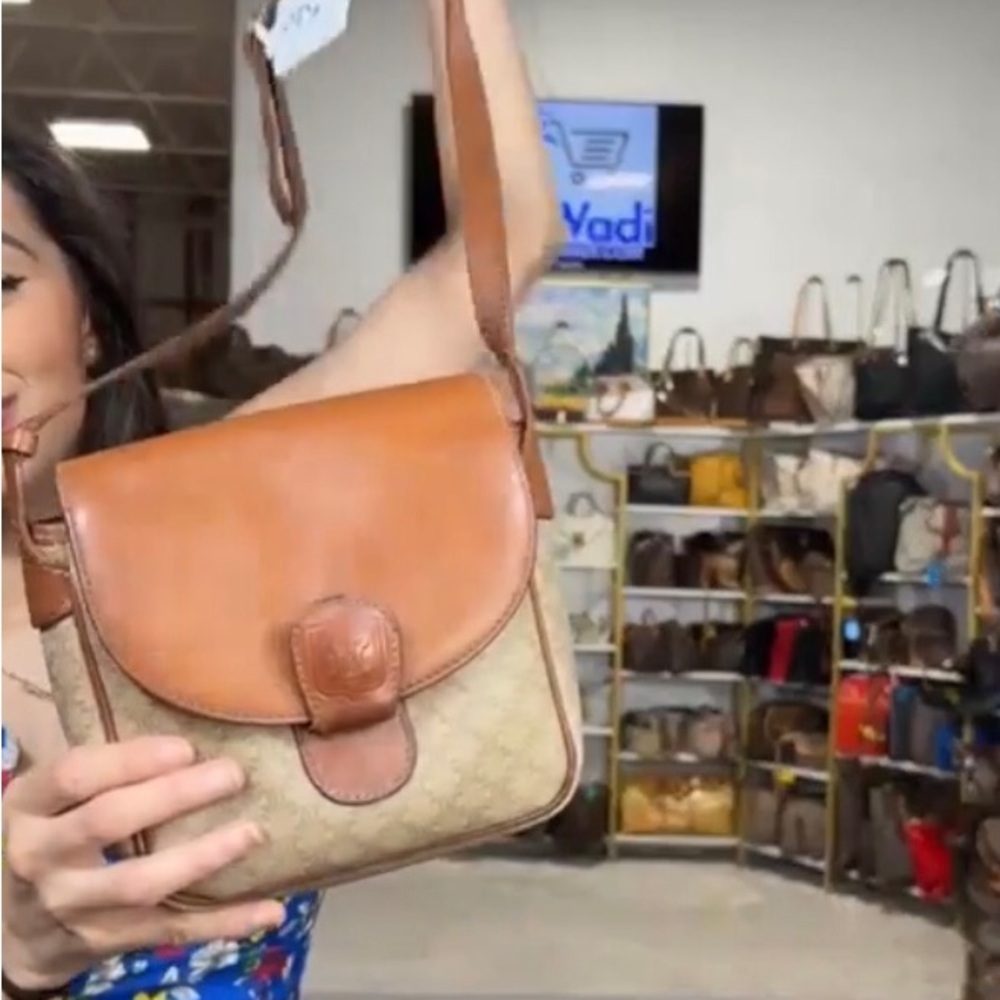 Celine Vintage Brown Leather Crossbody Bag - Picture 11 of 14